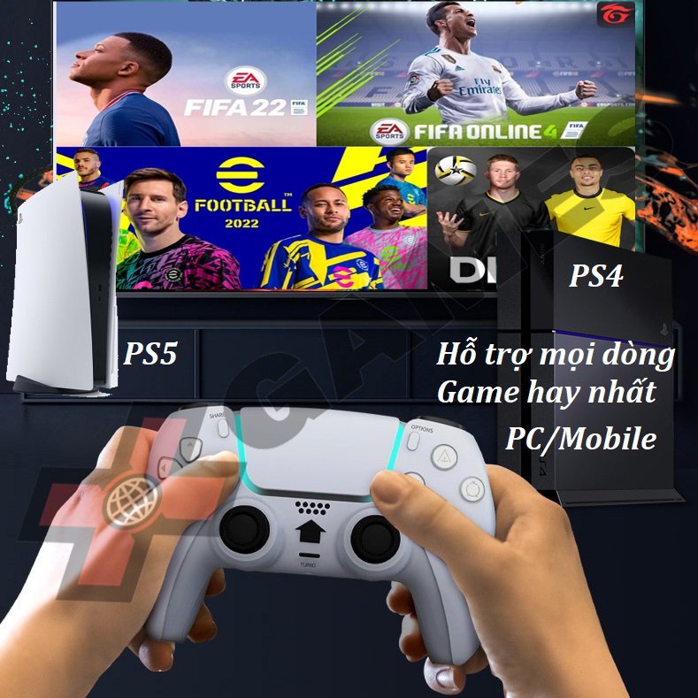 ✅𝕭𝖆̉𝖓 𝕹𝖆̂𝖓𝖌 𝕮𝖆̂́𝖕 ✅Tay cầm chơi game FO4 kết nối bluetooth chơi game PC - Laptop - Smart Phone, Tay cầm PS5 Dualsock
