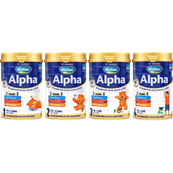 Sữa bột dielac alpha 1-2-3-4 lon 900g