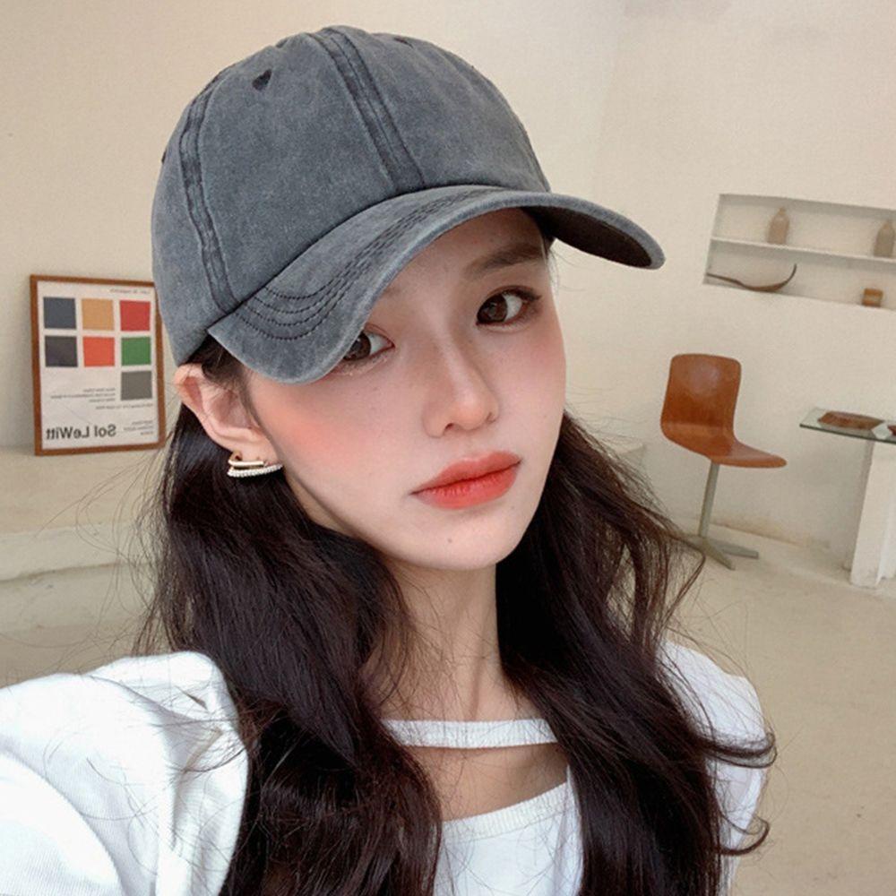 Mũ Lưỡi Trai Denim Thời Trang Đường Phố Hàn Quốc Dành Cho Nữ