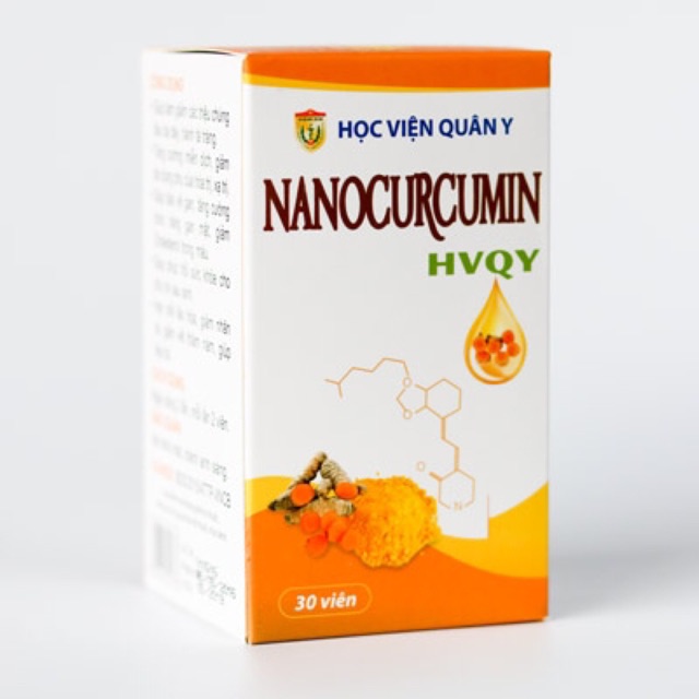 [CHÍNH HÃNG] Viên Uống Nano Curcumin Học Viện Quân Y giúp trẻ hoá làn da hỗ trợ điều trị dạ dày hoành tá tràng