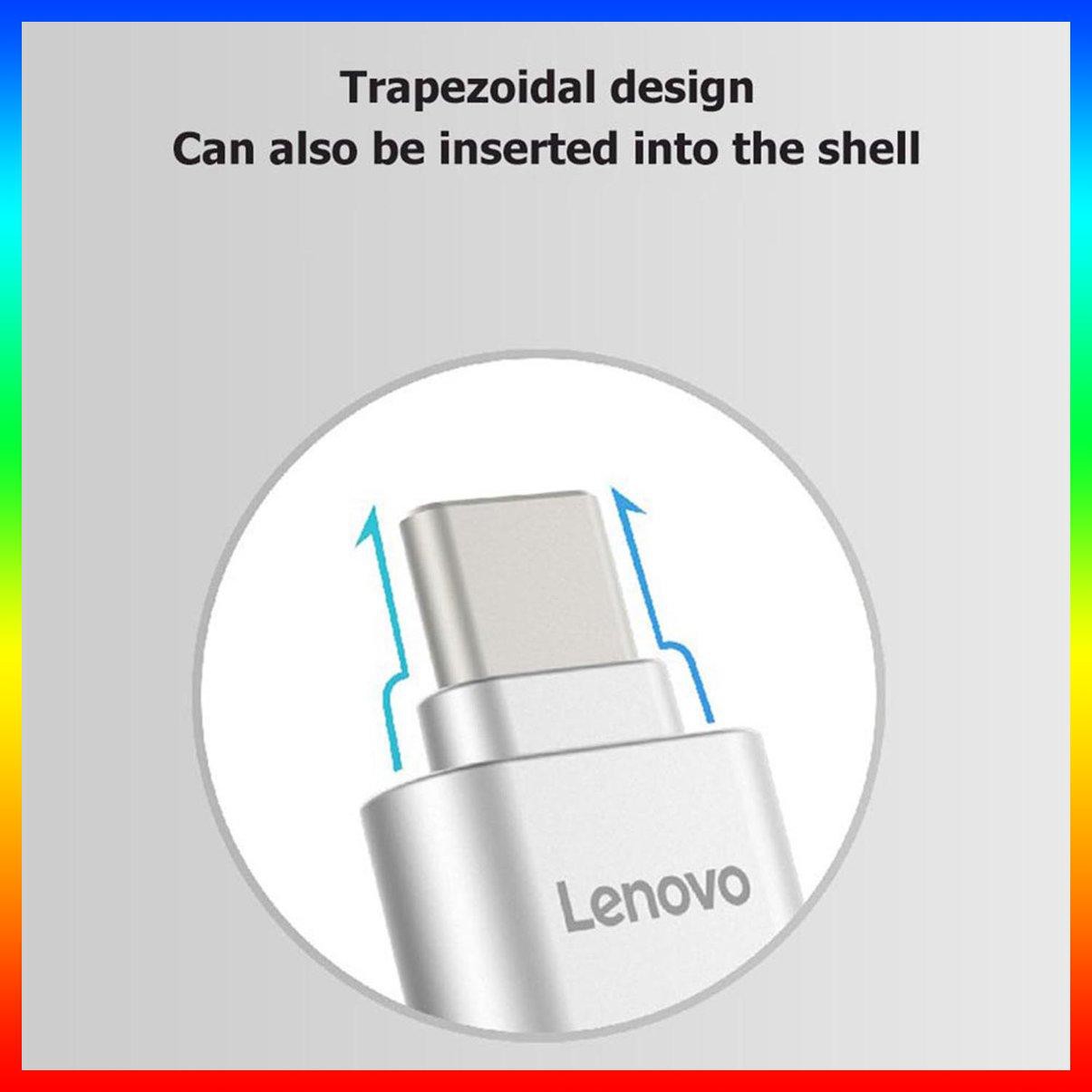 Đầu Đọc Thẻ Nhớ Lenovo D201 USB Type C 480Mbps USB-C TF Micro SD OTG 1