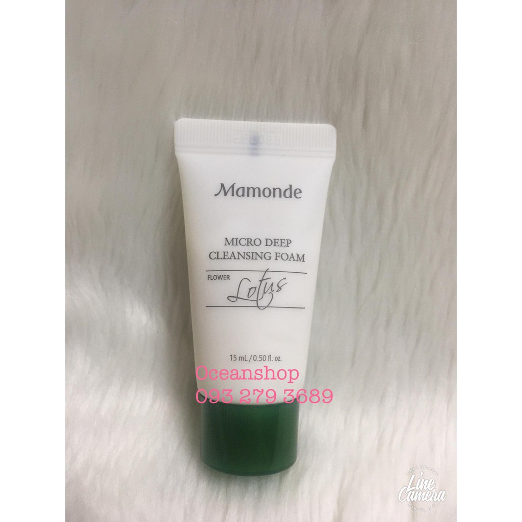 Sữa rửa mặt Mamonde Lotus Micro Deep Cleansing Foam 15ml - 50ml