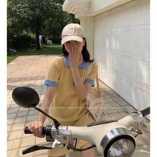 Đầm polo len tăm