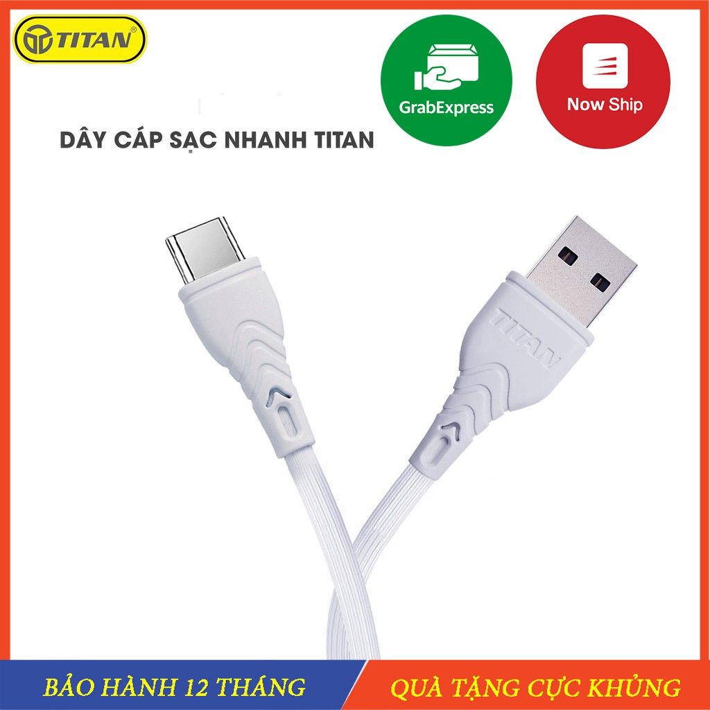 Dây sạc Micro,cáp sac chính hãng Titan,  - Sạc nhanh - Dành cho samsung , Oppo và điện thoại giá rẻ