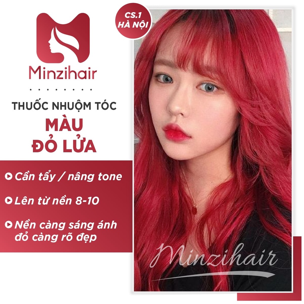 Thuốc Nhuộm Tóc Màu Đỏ Lửa (RED FIRE) | Cần Tẩy Tóc - Minzihair HN