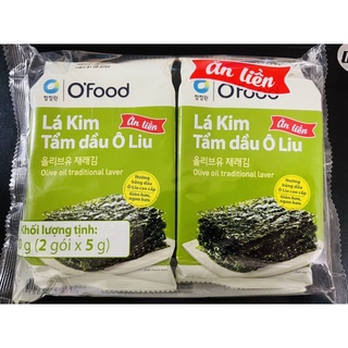 [MUA 3 TẶNG 1] COMBO 3 Lốc Rong biển, lá kim tẩm dầu oliu O'Food tặng thêm 1 gói, dùng để ăn liền hoặc cuộn với cơm nóng