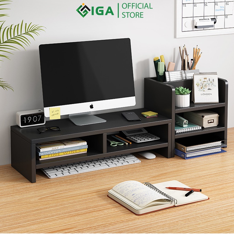 Kệ Để Máy Tính Để Bàn Kết Hợp Kệ Sách Tiết Kiệm Không Gian Bàn Làm Việc - GP184