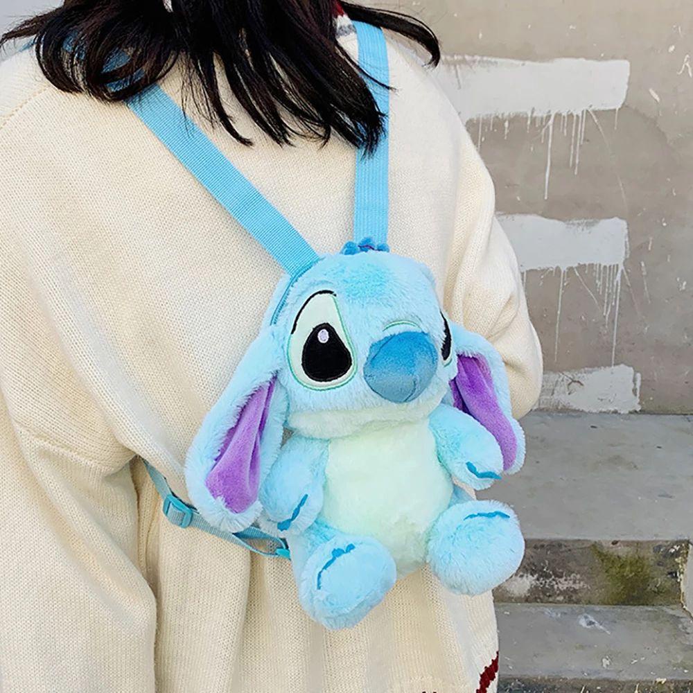 Ba Lô Hình Stitch Nhồi Bông Mềm Mại Dễ Thương Cho Học Sinh
