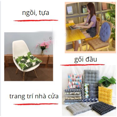 Nệm Ngồi Bệt Tròn, Đệm Ghế Văn Phòng Tròn, Ghế Café Trang Trí - Padded Seat Cushion