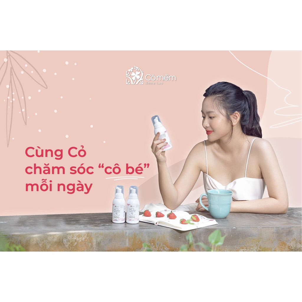 Bọt Vệ Sinh Phụ Nữ Mây Hồng Tinh Chất Trầu Không Cỏ Mềm 150ml