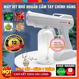 Máy Xịt Khử Khuẩn Cầm Tay Chống Dịch ❤️BẢO HÀNH 12 THÁNG❤️ Súng Phun Sương Tia UV Nano Xanh 8 Led Khử Khuẩn Hiệu Quả