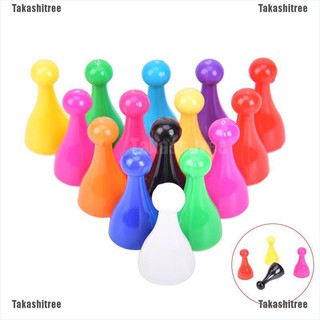 Takashitree♥ 10Pcs Plastic Chess Pawn Pieces Board Card Games Halma Multi-Colors Accessories