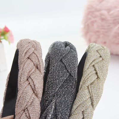 Haimeikang Fashion Solid Color Velvet Headbands For Women