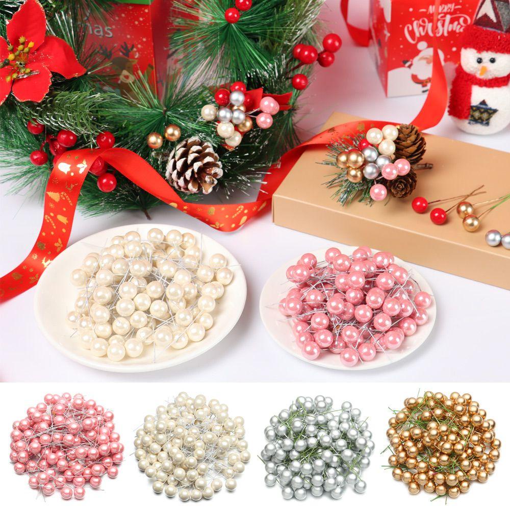 100 Quả Thông Đỏ Nhân Tạo Dùng Trong Trang Trí Tiệc Cưới, Giáng Sinh