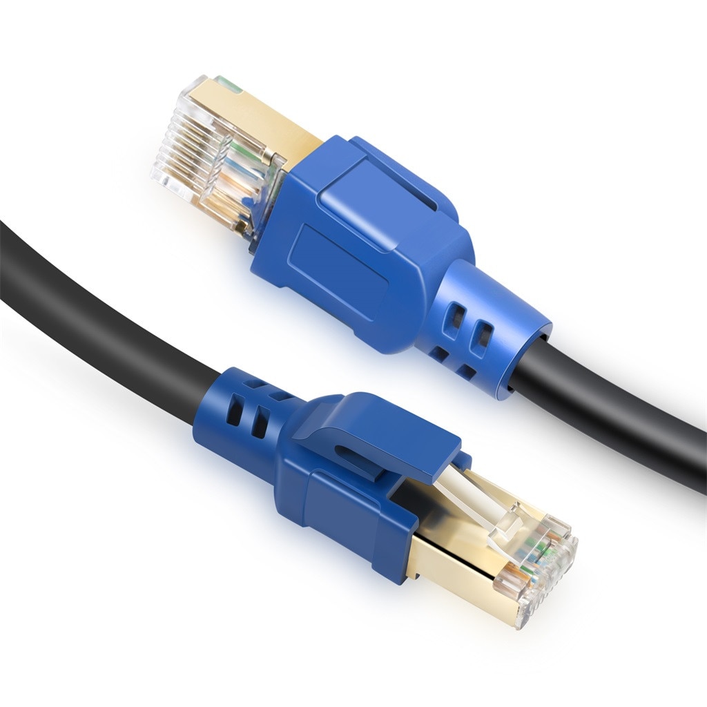 Dây Cáp Mạng LAN CAT8 RJ 45 1m / 10m / 30m Tốc Độ Cao 40gbps 2000mhz