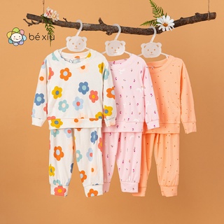 Đồ bộ bé gái dễ thương kiểu NHIỀU HOA và họa tiết Chất thun cotton gân tăm mềm thoải mái cho bé