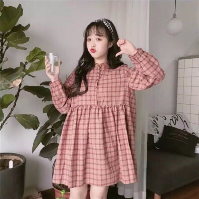 [Order] Váy babydoll kẻ caro siu hot ulzzang | BigBuy360 - bigbuy360.vn