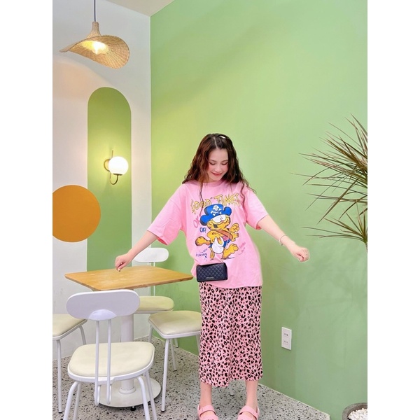 HÀNG LOẠI 1 SET ÁO THUN CHÂN VÁY BEO NỮ TÍNH NĂNG ĐỘNG