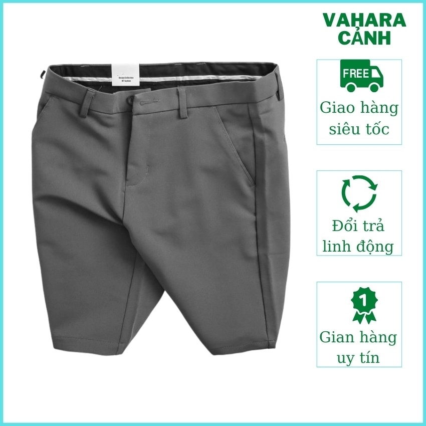 Quần short âu nam, quần tây nam đen hàn quốc co dãn tốt vải chống nhăn không bai xù thời trang ALI 18