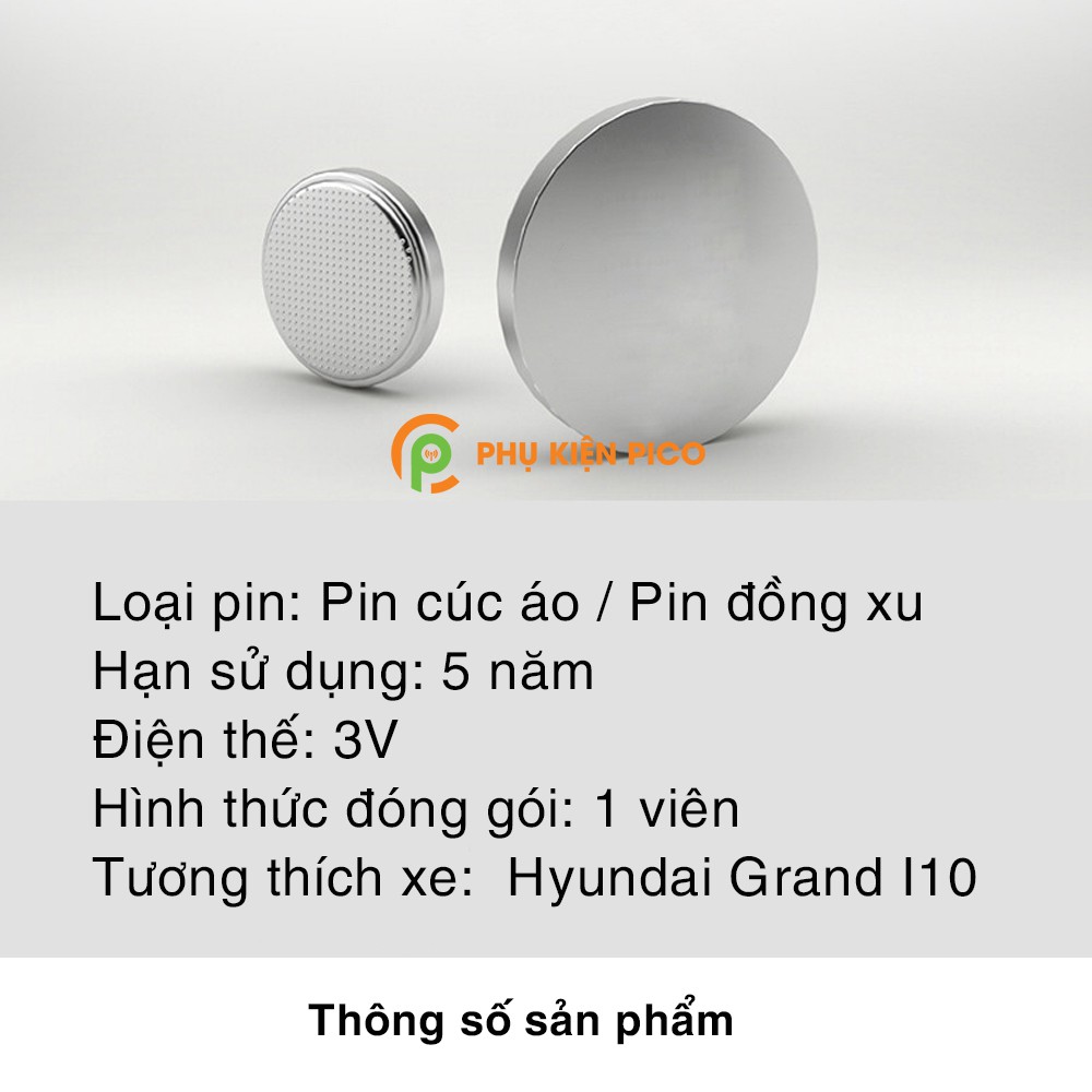 Pin chìa khóa ô tô Hyundai Grand i10 chính hãng sản xuất theo công nghệ Nhật Bản – Pin chìa khóa Hyundai Grand i10