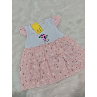 Váy bé gái vải Kate phối thun