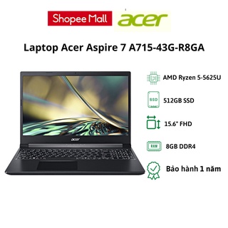 Laptop Acer Aspire 7 A715-43G-R8GA R5-5625U + GeForce RTXTM 3050 4GB 15.6