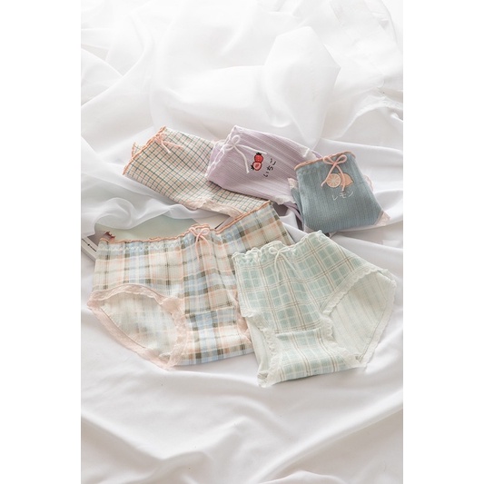 Quần Lót Nữ ❤️Quần Lót Cotton Viền Ren Đính Nơ cao cấp mềm mại 2809