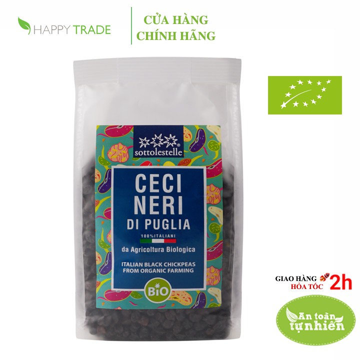 [Mã BMBAU50 giảm 7% đơn 99K] Đậu gà đen hữu cơ Sottolestelle Organic Black Chickpea 400g