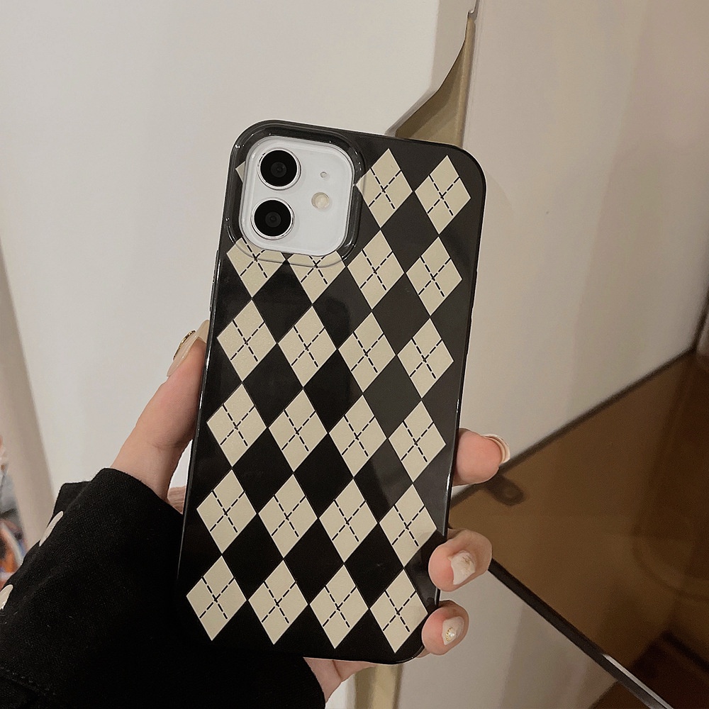 Ốp lưng iphone Ốp Điện Thoại Mềm Dày Chống Sốc Kiểu Cổ Điển 12 Cho iPhone13pro max iPhone 11 8 X Dinuo case-III