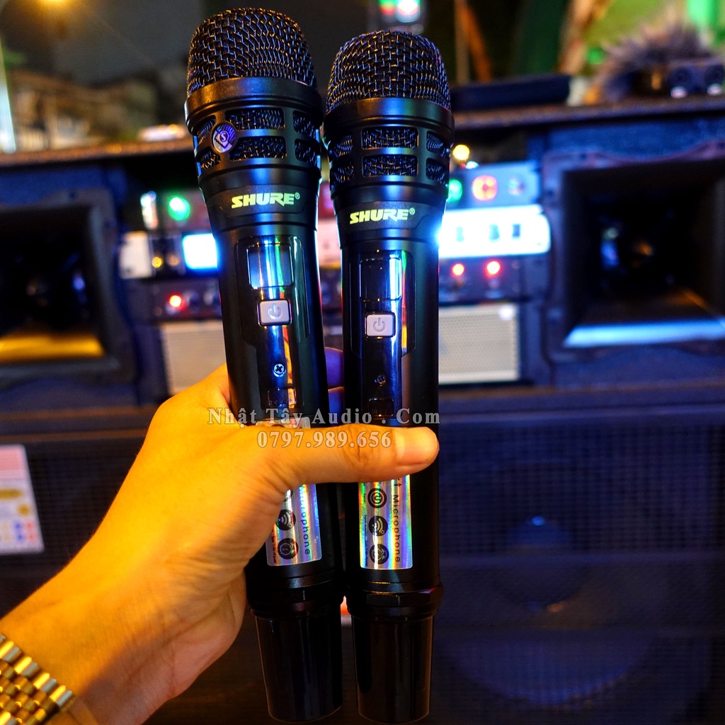 Thùng Loa Kéo Điện NT 1006 Pro, Dàn âm thanh karaoke di động công suất lớn, Loa kéo bass đôi 40 cao cấp