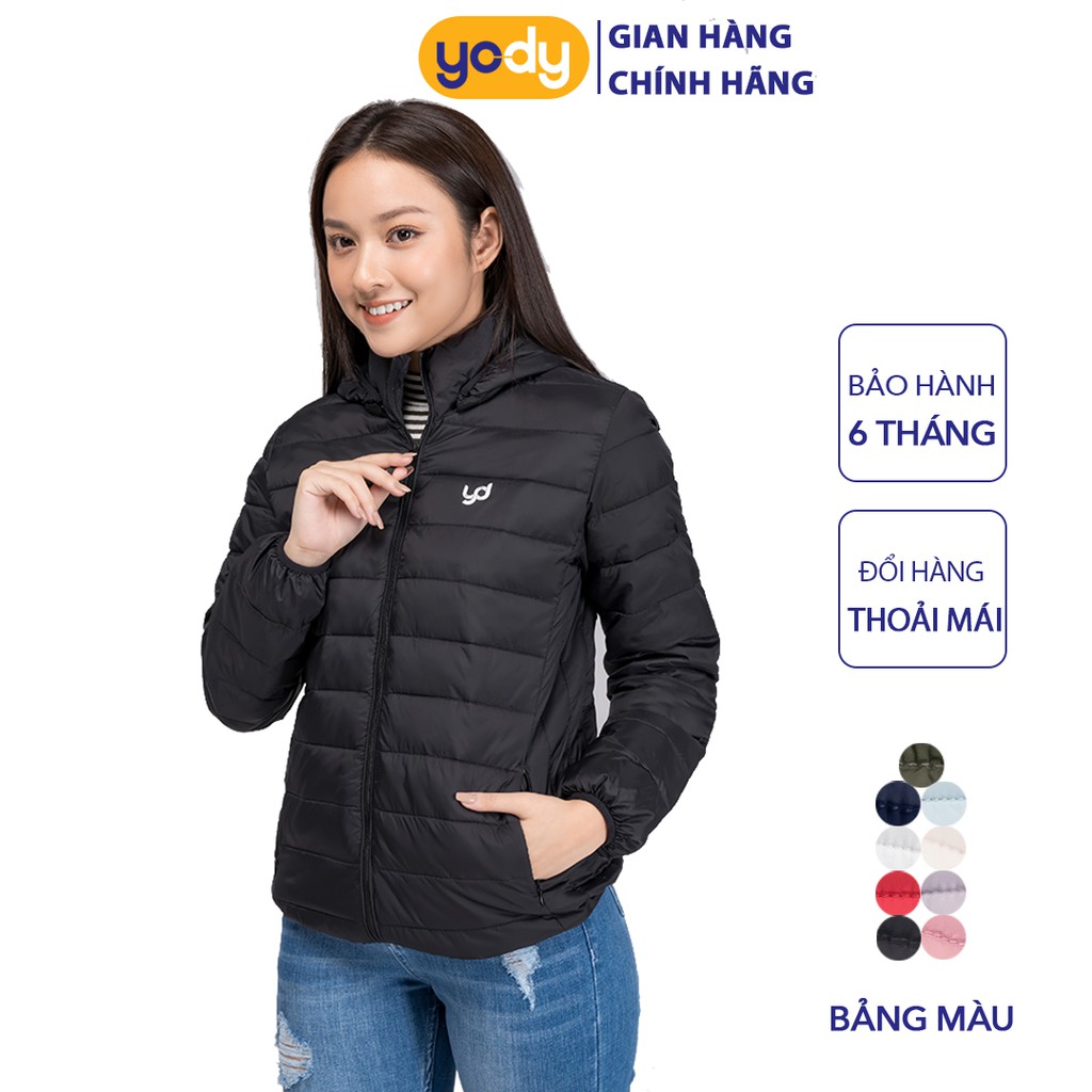 Áo phao nữ YODY siêu nhẹ có mũ giữ ấm chống thấm nước PHN4000 | BigBuy360 - bigbuy360.vn