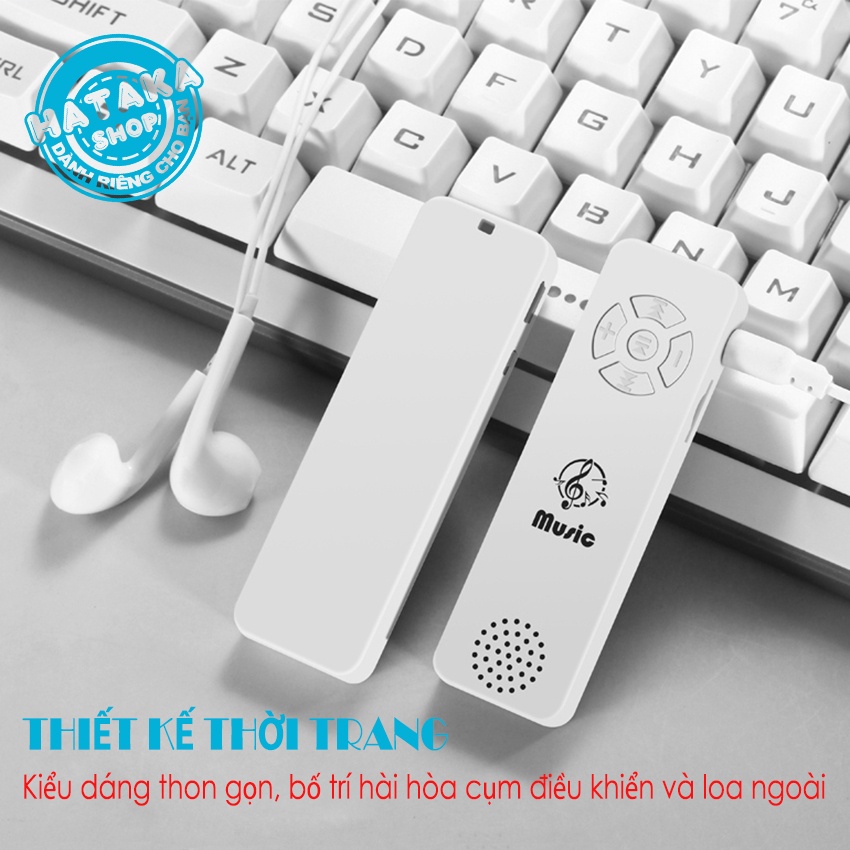 Máy nghe nhạc mp3 thời trang-có loa-tặng tai nghe và dây sạc