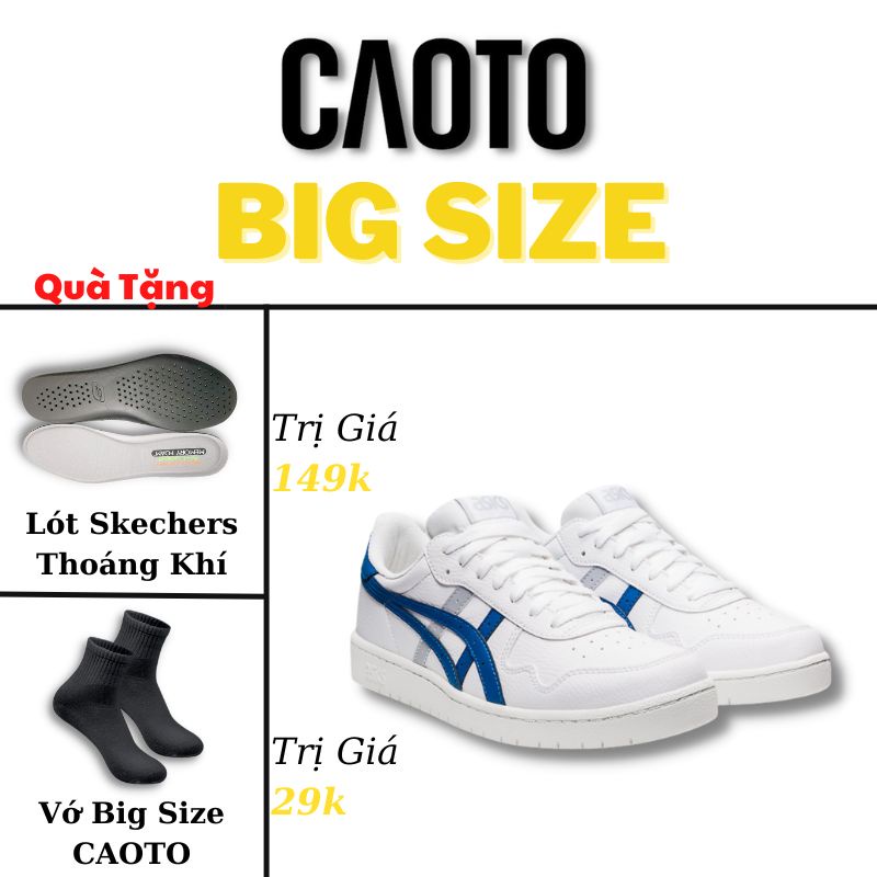 Giày Thể Thao Nam Asics Japan S Đi Bộ Màu Xanh Xám Big Size - Giày Thể Thao Nam Big Size 45 46 47 48