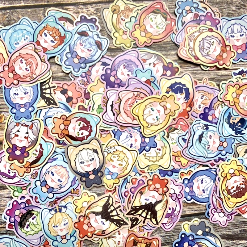 Sticker Mèo Bông Genshin Impact độc quyền bởi artist Hunmyi