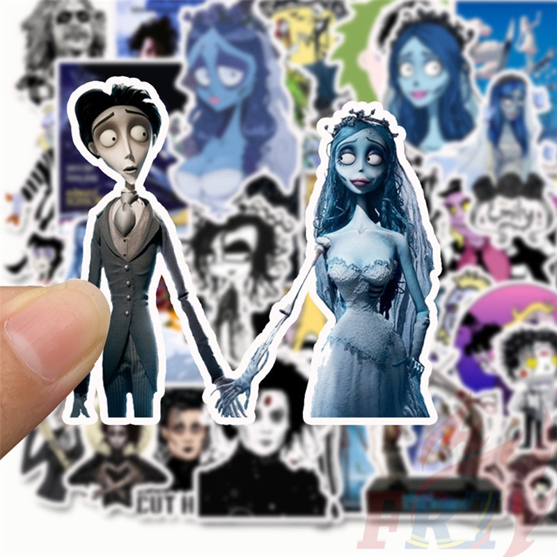 ❉ Tim Burton Classical Movie - Series 01 Edward Scissorhands Corpse Bride Stickers ❉ 50Pcs/Set DIY Fashion Waterproof Doodle Decals Stickers