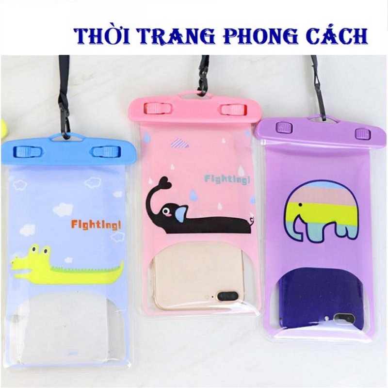 Túi Đựng Điện Thoại Chống Thấm Nước Họa Tiết Hoạt Hình Dễ Thương