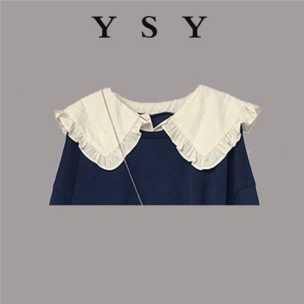 Áo Sweater Dáng Rộng Phong Cách Preppy Pháp Thời Trang Thu Đông Cho Nữ 150kg