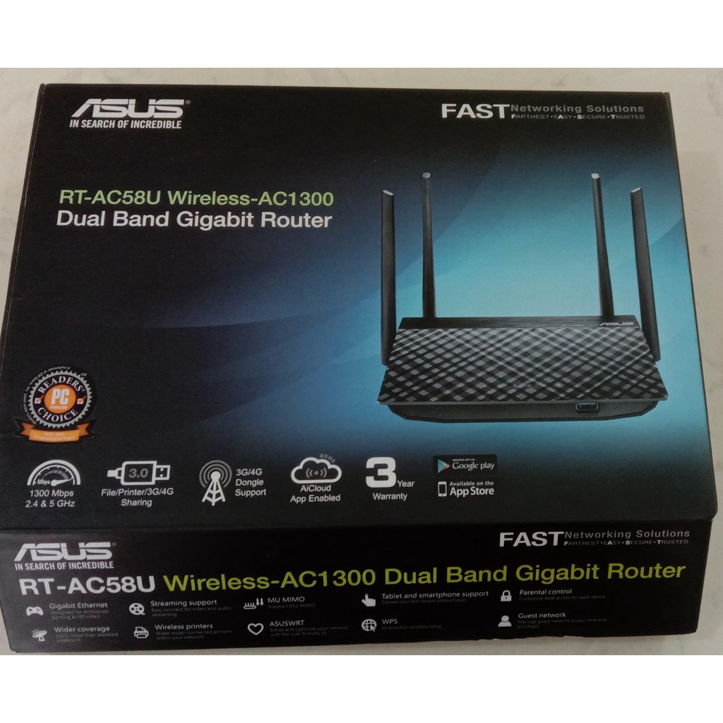 Bộ phát sóng Wifi RT-AC58U Wireless-AC1300
