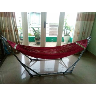 Võng xếp cao cấp Duy Phương (khung thép không rỉ + lưới võng trung)
