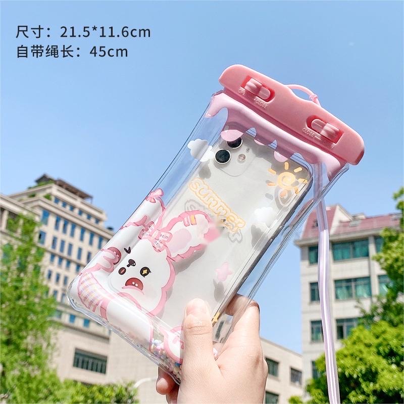 Túi chống nước điện thoại viền phao hoạt hình cute nổi trên mặt nước đi bơi, đi biển, đi mưa LOẠI 1