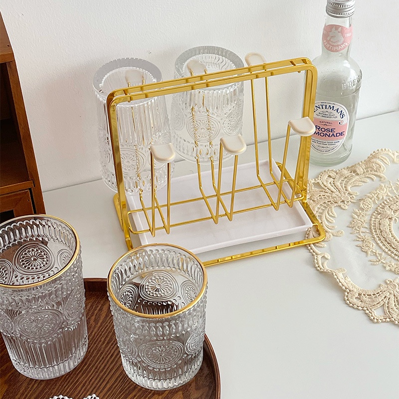 Giá Úp Ly Cốc Hợp Kim Mạ Vàng Cao Cấp