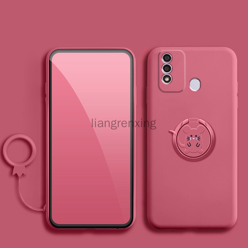 ốp lưng Itel p37 Ốp Điện Thoại Silicon Dẻo Kèm Giá Đỡ In Họa Tiết Hoạt Hình Dễ Thương Cho Itel p37