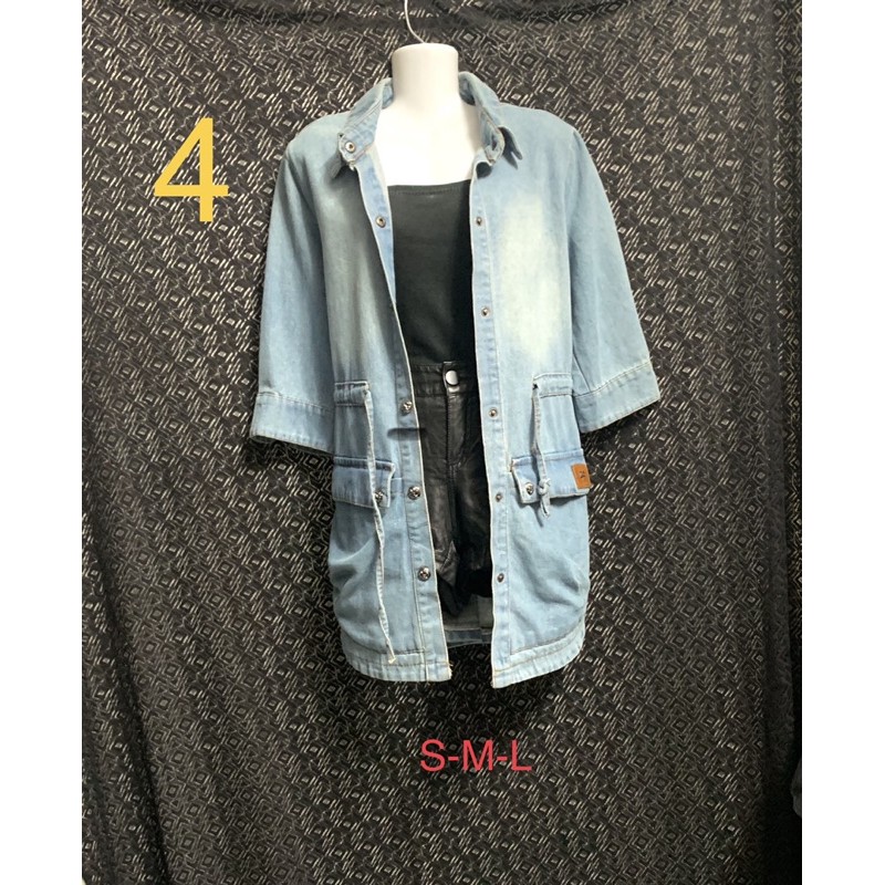 Áo khoác jean nữ dáng dài [2hand]