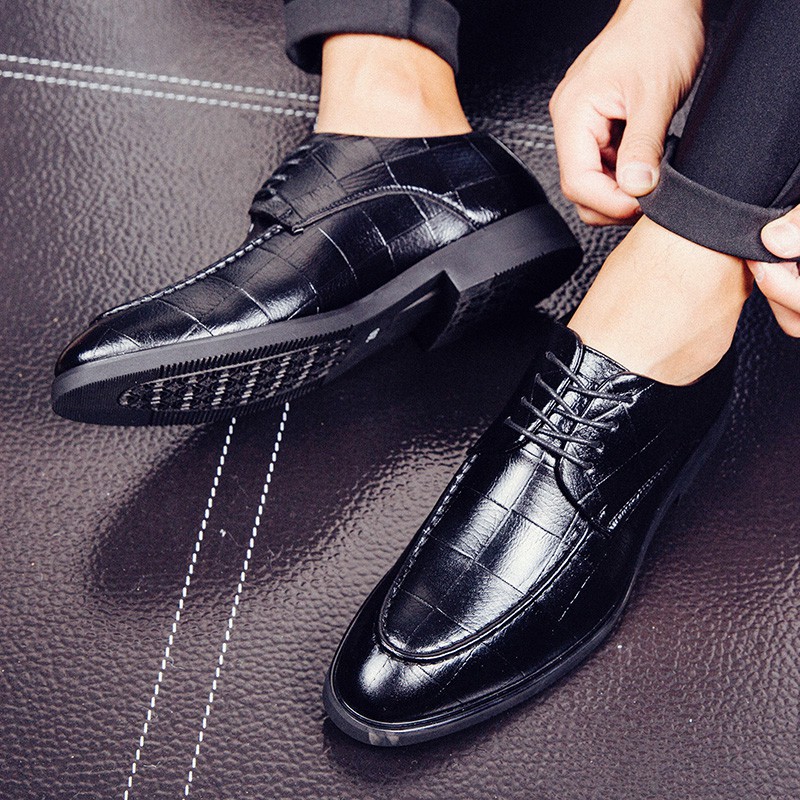 Giày tây nam mũi nhọn bằng da sang trọng