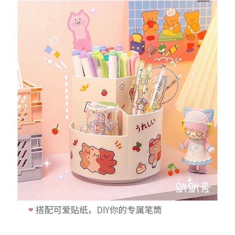 Ống cắm bút xoay 360 độ