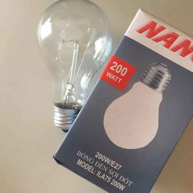 {CHÍNH HÃNG} Đèn Sợi Đốt Nano 100W 200W Kèm Video