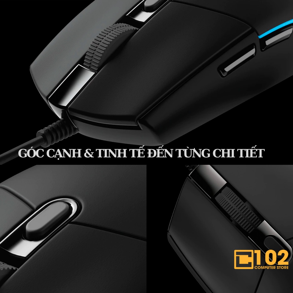 Chuột máy tính Logitech G102 có dây chuyên game thế hệ mới, led RGB đẹp, nhanh và chính xác