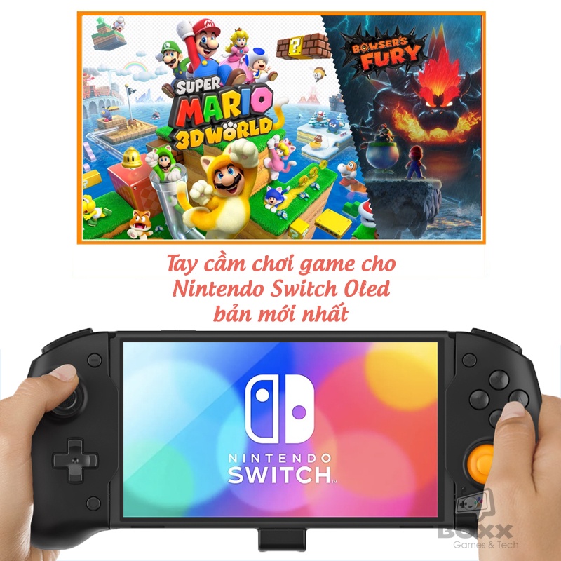 Tay cầm điều khiển cho Nintendo Switch Oled, Controller Grip Nintendo Switch Oled chính hãng Dobe