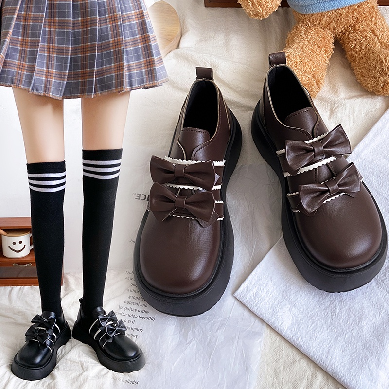 Tikp Giày Da Mũi Tròn Size 35-40/Size 35-40