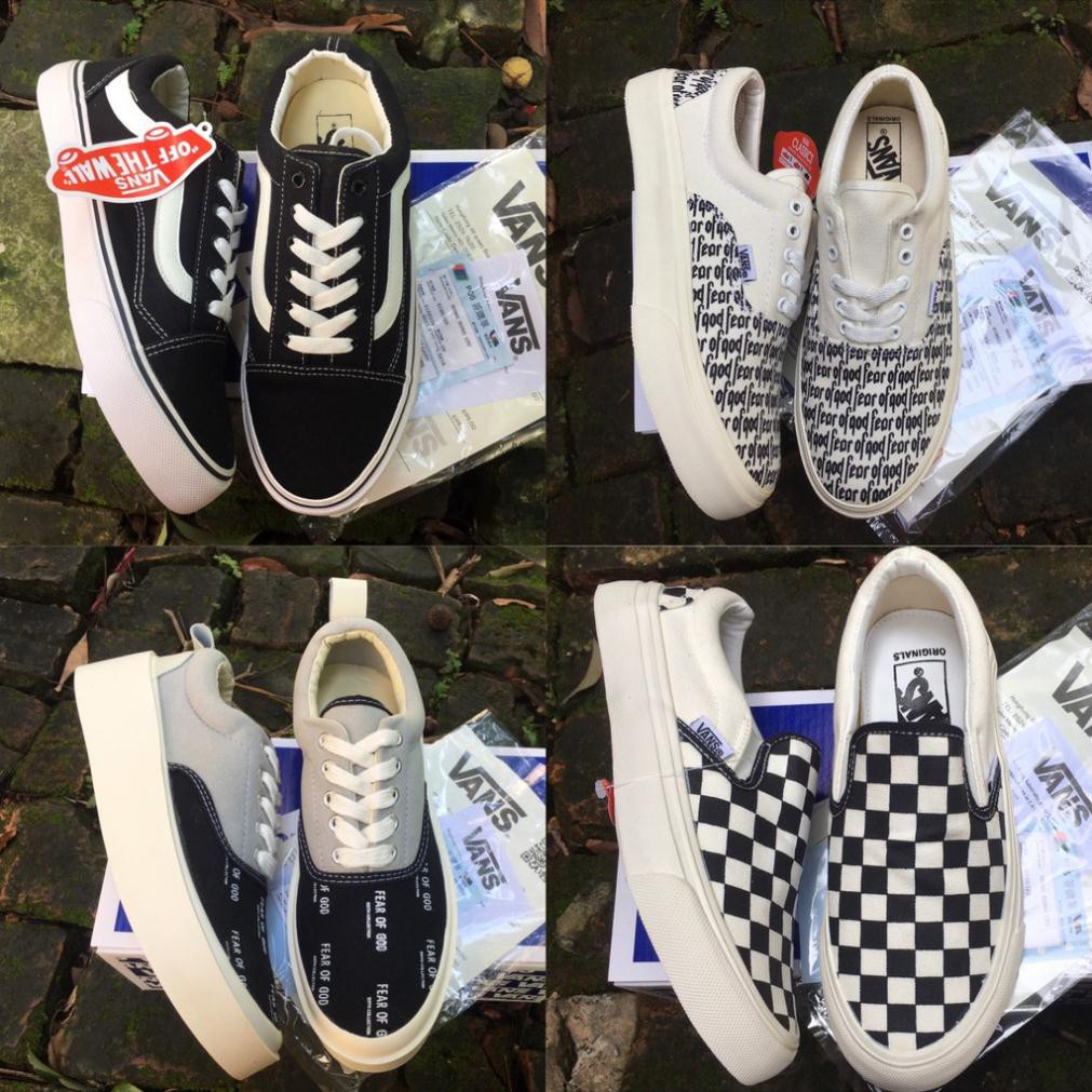 [FLASH SALE ][FULL BOX + BILL]Giày 𝐕𝐀𝐍𝐒 viền trắng, giày thể thao nam nữ 2021